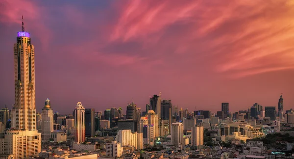 Sunset in Bangkok city — Stock Photo, Image