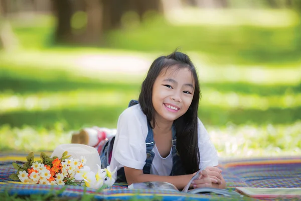 Funny little Asian girl — Stock Photo, Image