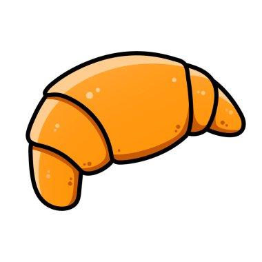 Ay çöreği. Yemek tarifleri ve menüler için ağız sulandıran büyük bir kruvasan. Fırın ürünü.