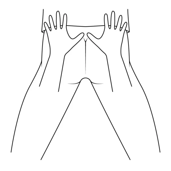 Massagem. Linha de terapia Yumeiho. Instruções para a realização de técnicas de massagem —  Vetores de Stock