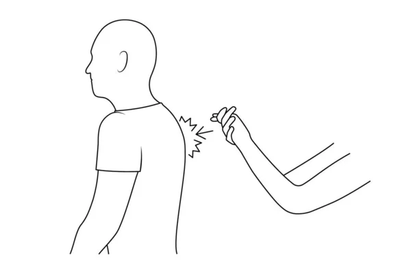 Masaje. Línea de terapia Yumeiho. Instrucciones para realizar técnicas de masaje — Archivo Imágenes Vectoriales