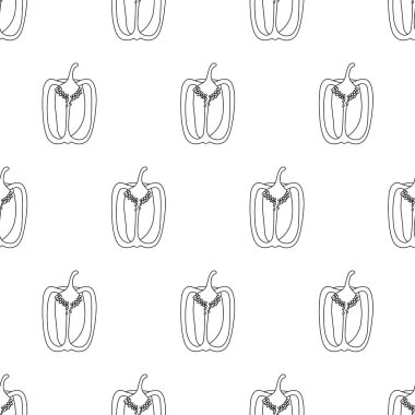 Yeşil biber çizgisi deseni. Salatalar, soslar ve doldurulmuş yemekler için güzel, sağlıklı yeşil sebzeler..