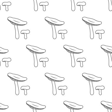 Mantar izi. Güzel sonbahar ormanı, büyük çizgi film mantarı..