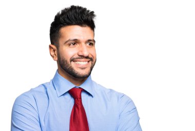 beyaz üzerine yakışıklı işadamı