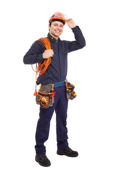 Handsome worker smiling — Stock Photo, Image