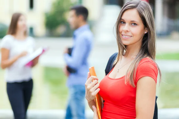 Vackra leende student — Stockfoto