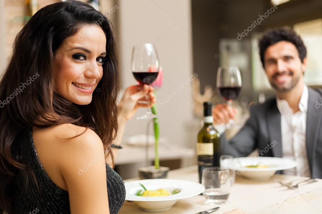 Couple toasting wine glasses — Stock Photo © minervastock #102733012