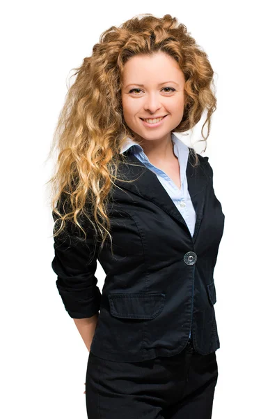 Sorridente giovane donna d'affari — Foto Stock