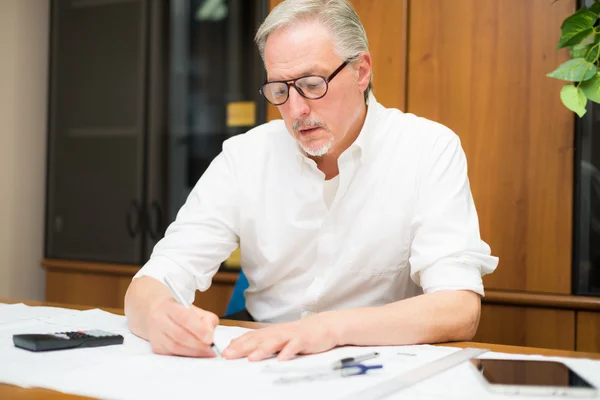 Zakenman aan het werk in office — Stockfoto