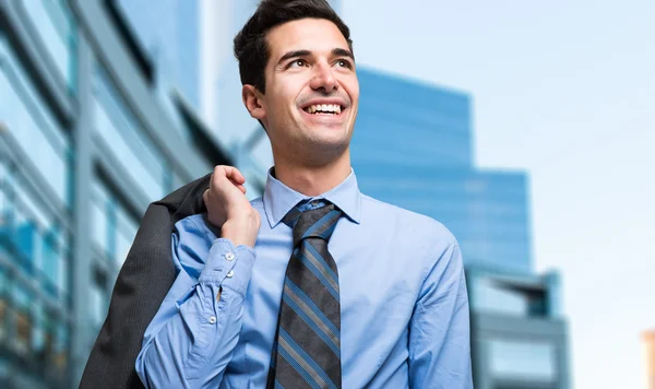 Successful manager in business center — Stock Photo, Image