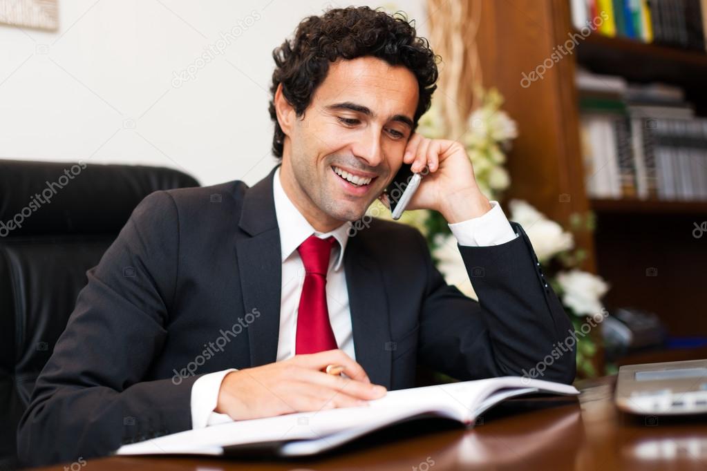 Lawyer talking on phone — Stock Photo © minervastock #106783718