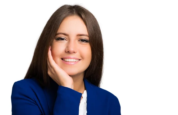 Joven mujer de negocios sonriente — Foto de Stock