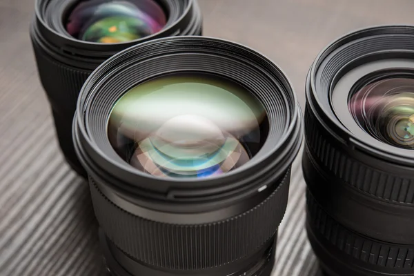 Lentes de câmara intercambiáveis — Fotografia de Stock