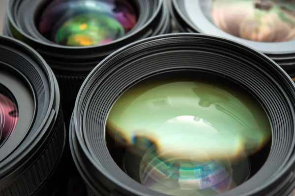 Lentes de cámara intercambiables — Foto de Stock