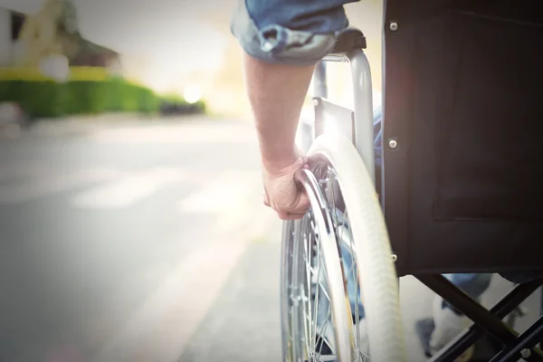 Disabled man on wheelchair — Stock Photo, Image