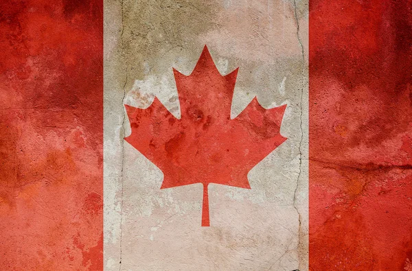 Grungy vlag van Canada — Stockfoto