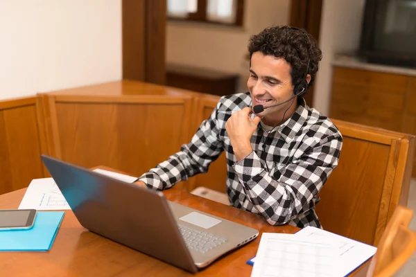 Man working at home — Stock Photo, Image