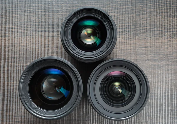 Interchangeable camera lenses — Stock Photo, Image