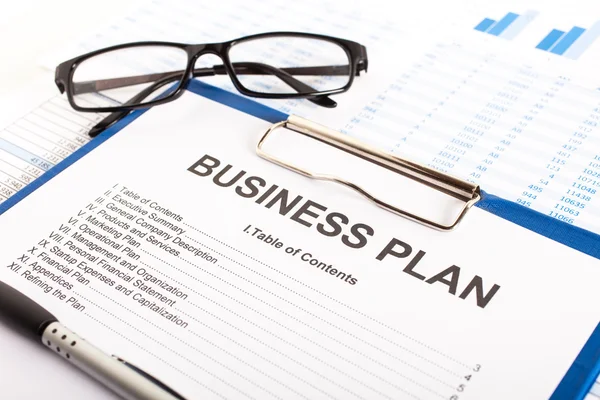 Documents, glasses and pen — Stock Photo, Image