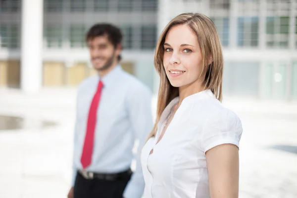 Gente de negocios sonriente — Foto de Stock