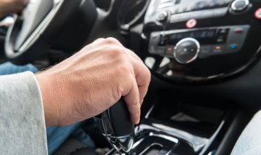 Arabasını süren adam.