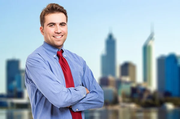 Hombre de negocios guapo posando — Foto de Stock