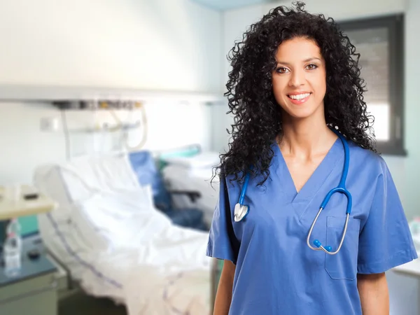 Beautiful nurse in hospital — Stock Photo, Image