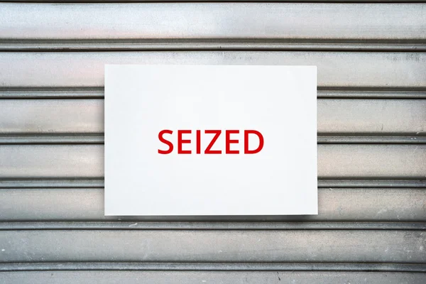 Red seized sign — Stock Photo, Image