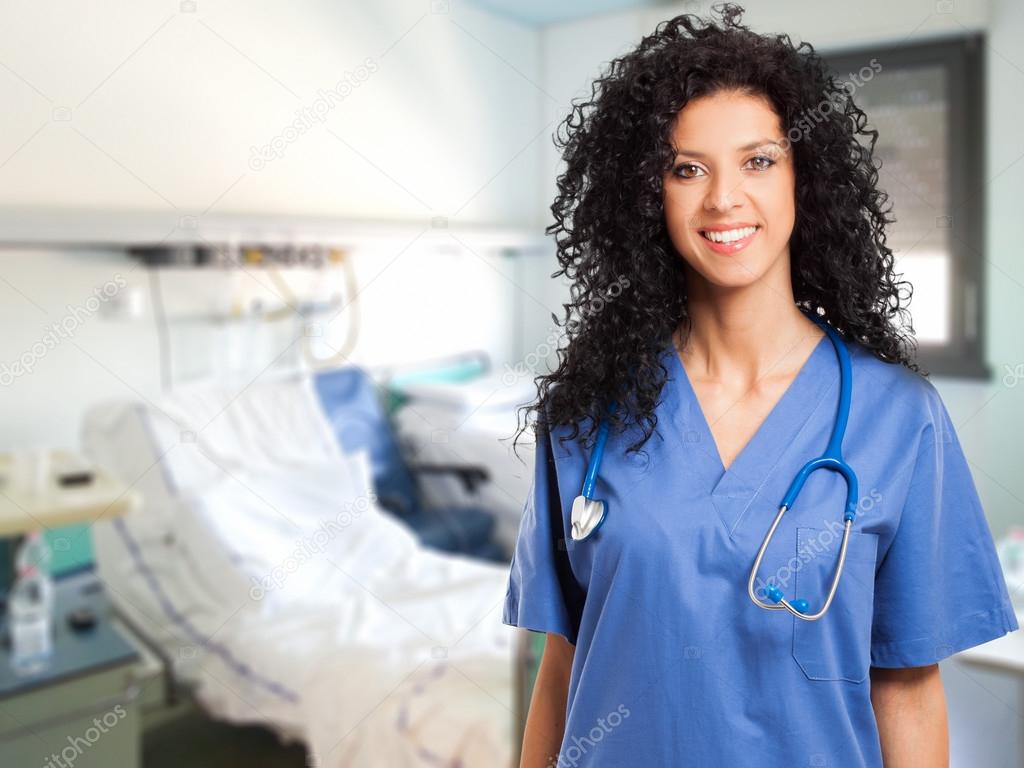 beautiful nurse in hospital 