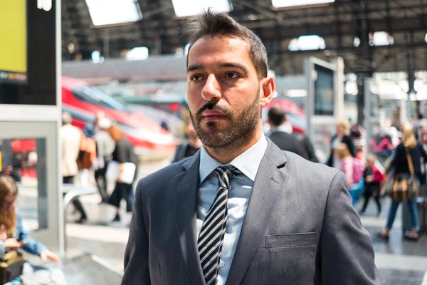 Comutador em uma estação de trem — Fotografia de Stock