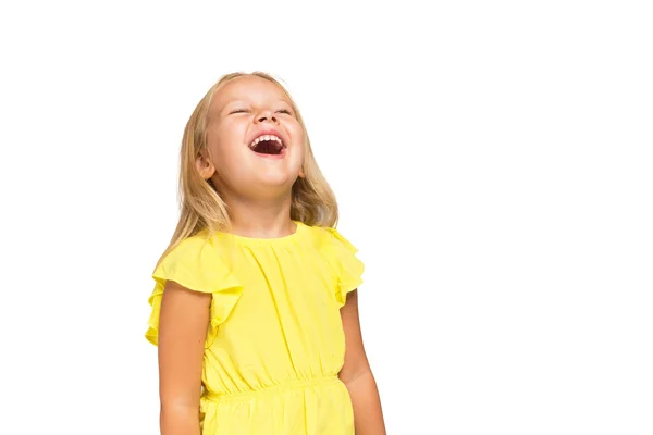 Erg blij kind lachen — Stockfoto