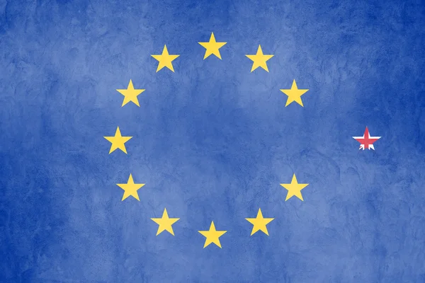 Symbol of British exit from European union — Stock Photo, Image