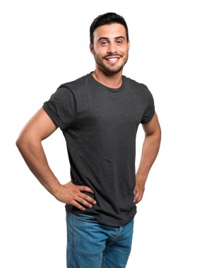 genç gülümseyen adam