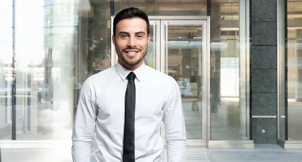 Smiling young businessman — Stock Photo, Image