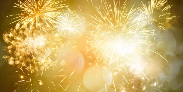 Año Nuevo Fuegos Artificiales Fondo Felices Fiestas Concepto Año Nuevo —  Fotos de Stock