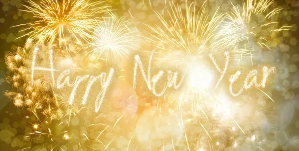 Fundo Fogos Artifício Ano Novo Férias Felizes Conceito Ano Novo — Fotografia de Stock