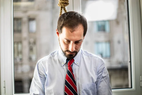 Italian Manager Committed Suicide Because High Taxation — Stock Photo, Image