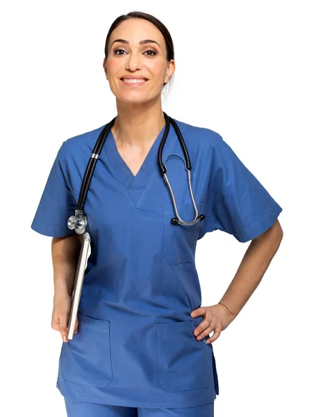 Portrait Smiling Young Nurse — Stock Photo, Image