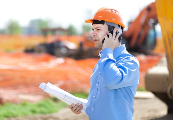 Worker in construction site — Stock Photo, Image