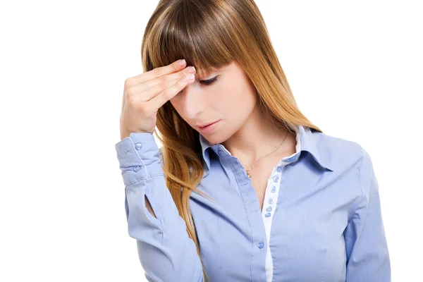 Bonita mulher de negócios estressada — Fotografia de Stock