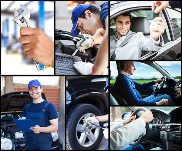 Wartung des Autos und sicheres Fahrkonzept — Stockfoto