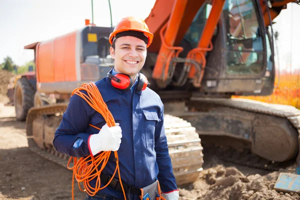 Worker in construction site — Stock Photo, Image