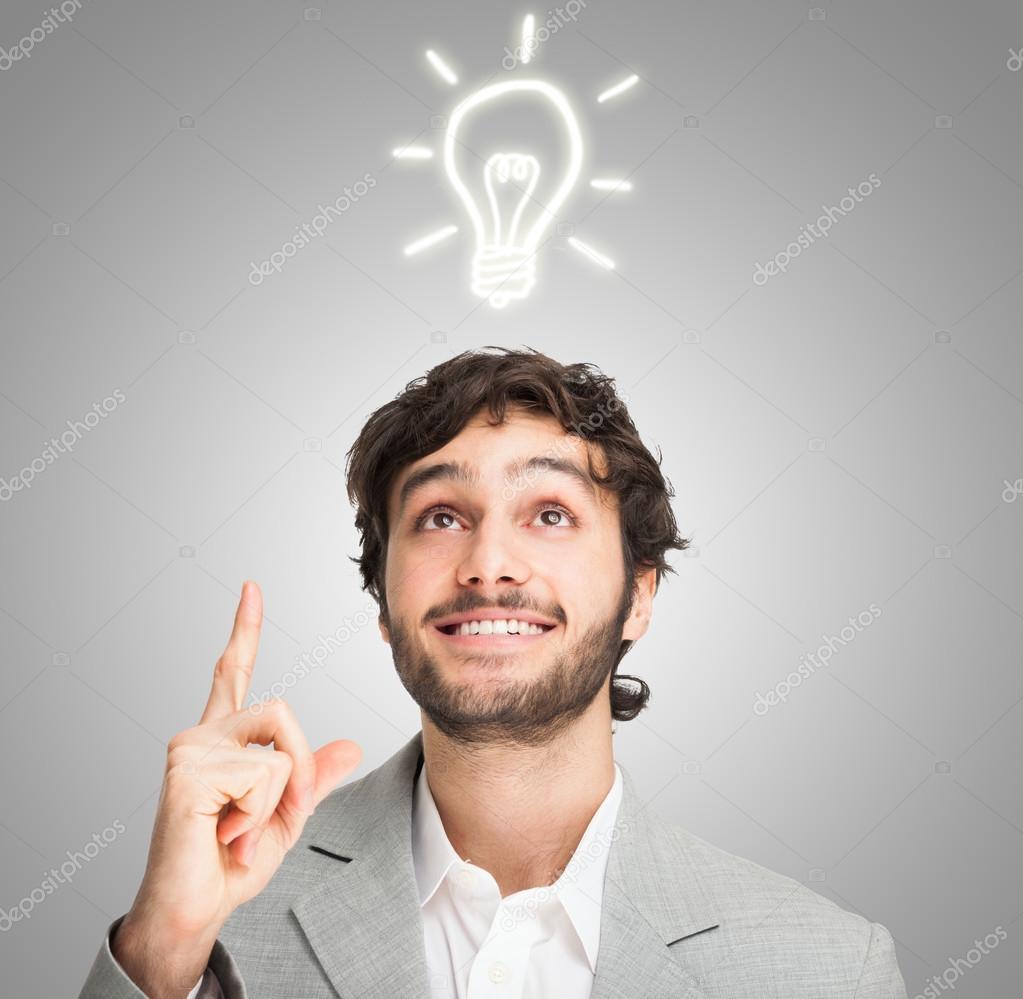 Man having good idea Stock Photo by ©minervastock 54312741