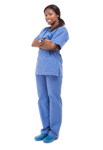 Black Nurse full length Stock Image