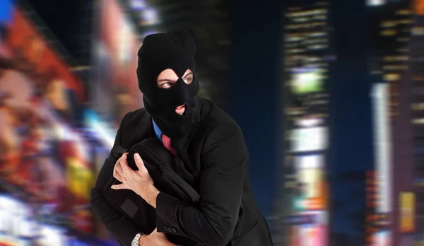 Thief escaping in night — Stock Photo, Image