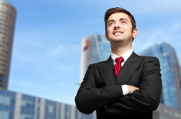 Businessman in an urban setting — Stock Photo, Image