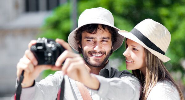 Tourists taking pictures