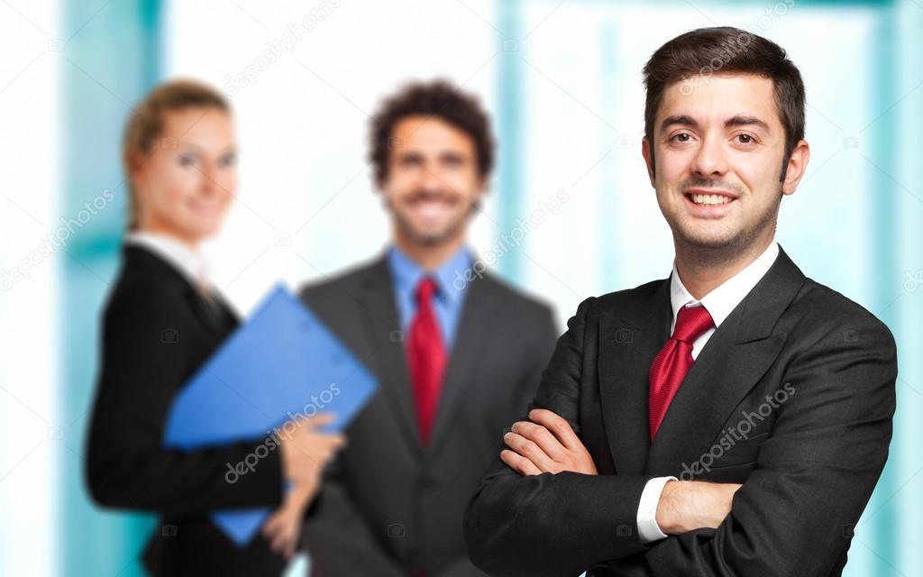 Group of happy business people