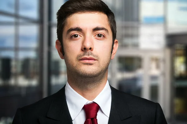 Handsome businessman outdoor in city — Stock Photo, Image