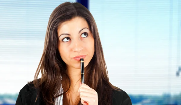 Thoughtful businesswoman — Stock Photo, Image